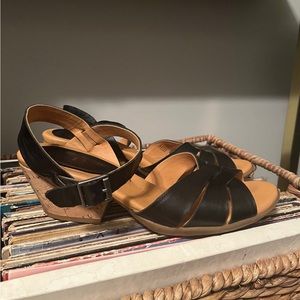 Korks by Kork-Ease Black Leather Slingback